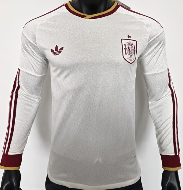 2026/27 Spain Away Player Version Long Sleeve Soccer Jersey