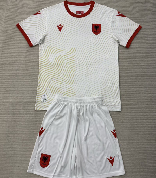 2026/27 Albania Away Kids Soccer Jersey 阿尔巴尼亚