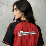 2026 Flamengo Red Women Baseball T-Shirt