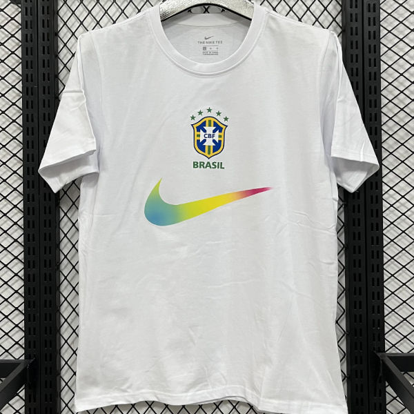 2026/27 Brazil White Casual Pure Cotton T-Shirt