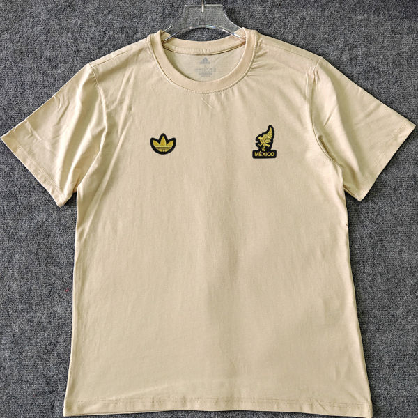 2026/27 Mexico Retro Style Pure Cotton T-Shirt 队微 黑边
