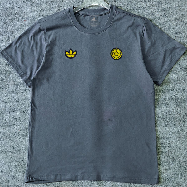 2026/27 Colombia Retro Style Pure Cotton T-Shirt 队微 黄色
