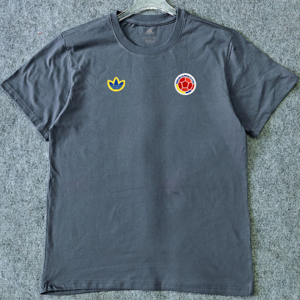 2026/27 Colombia Retro Style Pure Cotton T-Shirt 队微 红色