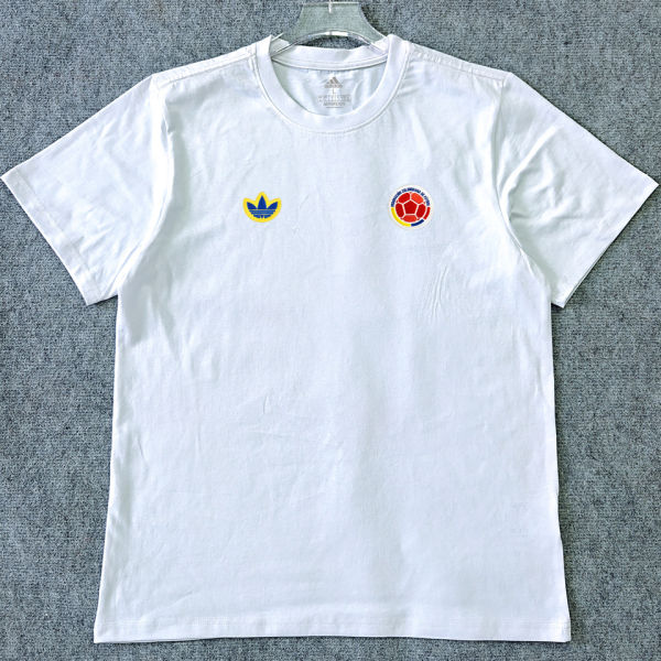 2026/27 Colombia Retro Style Pure Cotton T-Shirt 队微 红色