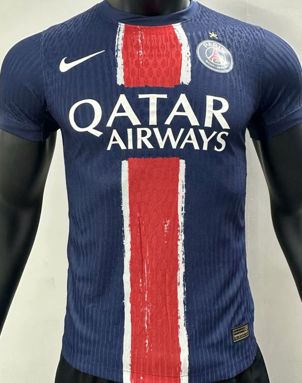 2024/25 PSG 1:1 Quality Home Blue Champion Style Player  Soccer Jersey  带星球员版