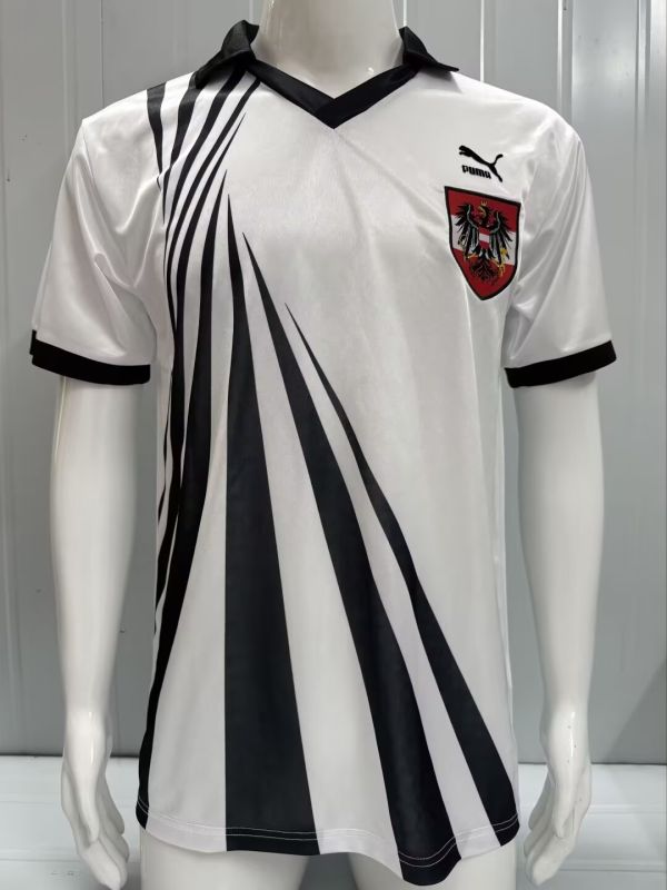 1990/1991 Austria White Retro Soccer Jersey