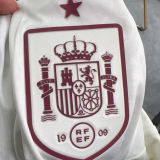 2026/27 Spain 1:1 Quality Away White Fans Soccer Jersey (Have Right Patch 有右臂章 金底白字）