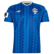 2026/27 Sweden Away Fans Soccer Jersey (Have Right Patch 有右臂章 白底黑字）