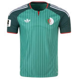 2026/27 Algeria Away Green Fans Soccer Jersey  无星 (Have Right Patch 有右臂章 白底黑字）