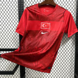 2026/27 Turkey Away Red Fans Soccer Jersey  (Have Right Patch 有右臂章 白底黑字）