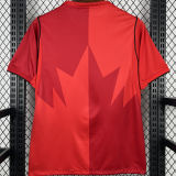 2026/27 Canada Home Red Fans Soccer Jersey  (Have Right Patch 有右臂章 白底黑字）