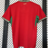2026/27 Morocco Home Red Fans Soccer Jersey (Have Right Patch 有右臂章 白底黑字）