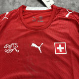 2026/27 Switzerland Home Red Fans Soccer Jersey (Have Right Patch 有右臂章 白底黑字）
