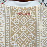 2026/27 Morocco Away White Fans Soccer Jersey (Have Right Patch 有右臂章 黑底白字）