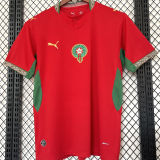 2026/27 Morocco Home Red Fans Soccer Jersey (Have Right Patch 有右臂章 白底黑字）