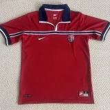 1998 U.S Away Red Retro Soccer Jersey