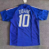 ZIDANE #10 France Home Blue Retro Soccer Jersey  2002
