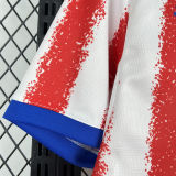 2026/27 Paraguay Home Red White Fans Soccer Jersey (Have Right Patch 有右臂章 黑底白字）