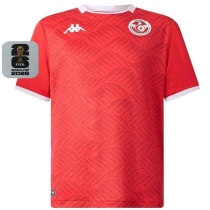 2026/27 Tunisia Home Red Fans Soccer Jersey (Have Right Patch 有右臂章 白底黑字）