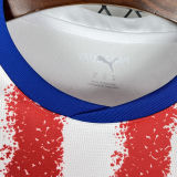 2026/27 Paraguay Home Red White Fans Soccer Jersey (Have Right Patch 有右臂章 黑底白字）