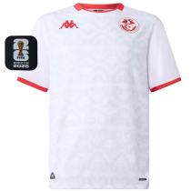 2026/27 Tunisia Away White Fans Soccer Jersey (Have Right Patch 有右臂章 黑底白字）