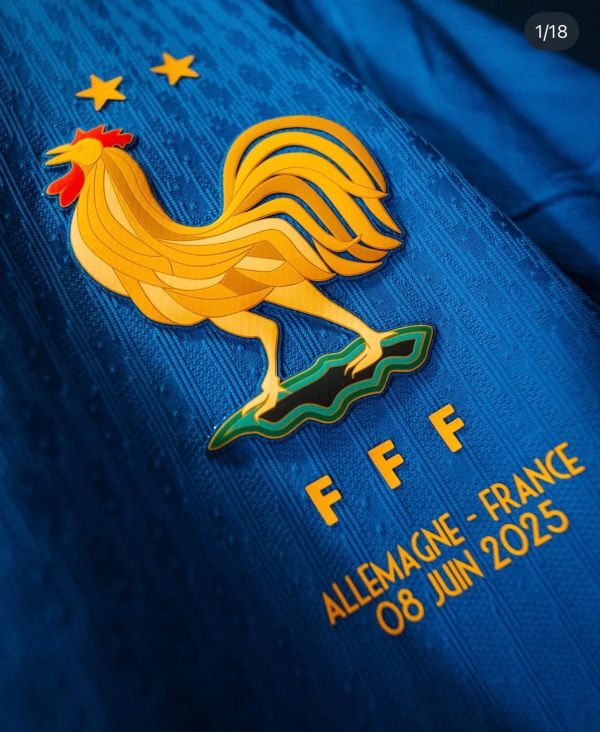 France vs Germany on June 8, 2025 (left chest lettering)