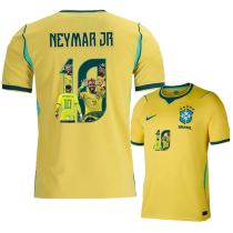 NEYMAR JR #10 Brazil 1:1 Quality Home Yellow Fans Soccer Jersey 2026/27