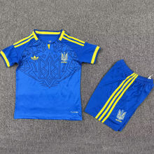 2026/27 Ukraine Away Blue Kids Soccer Jersey