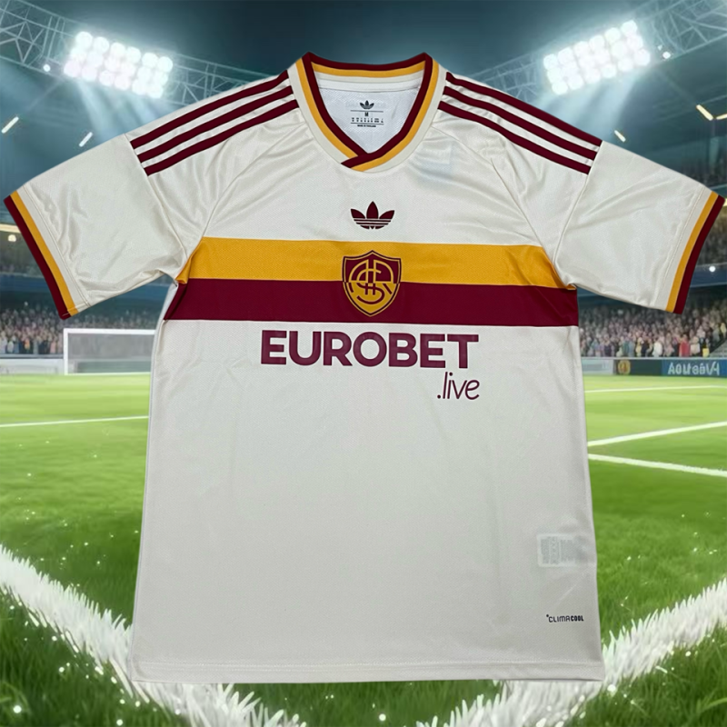 AS Roma Visitante Versión Aficionado 2026/27 (Blanca)