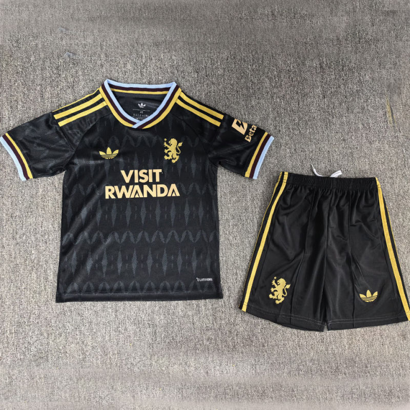 Aston Villa Visitante Kids 2026/27 (Negra)