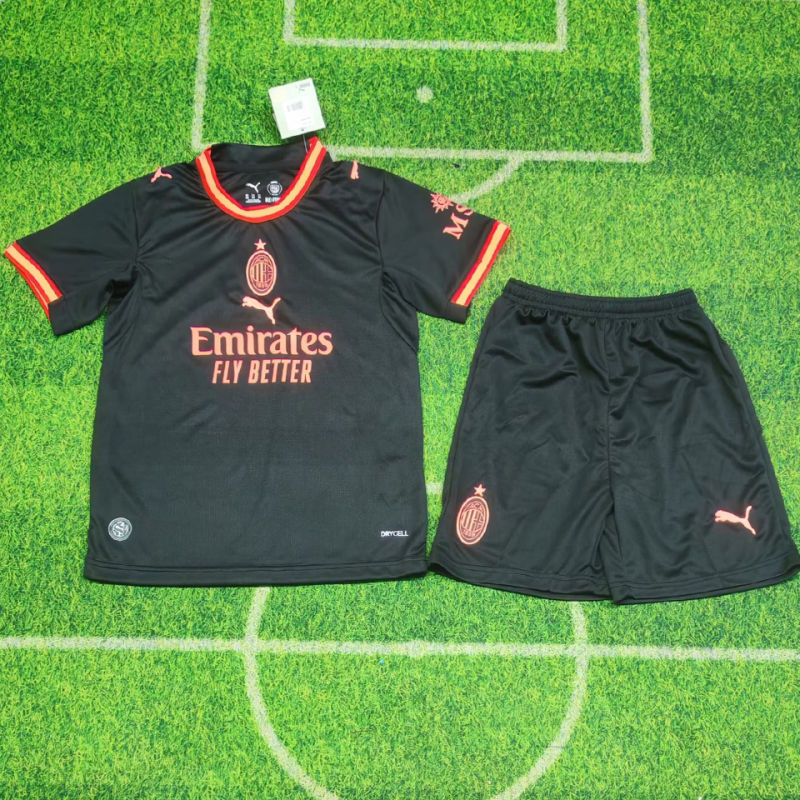 AC Milan Tercera Kids 2026/27 (Negra)