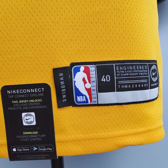 Klay Thompson Golden State Warriors Retro Version Swingman Jersey Yellow