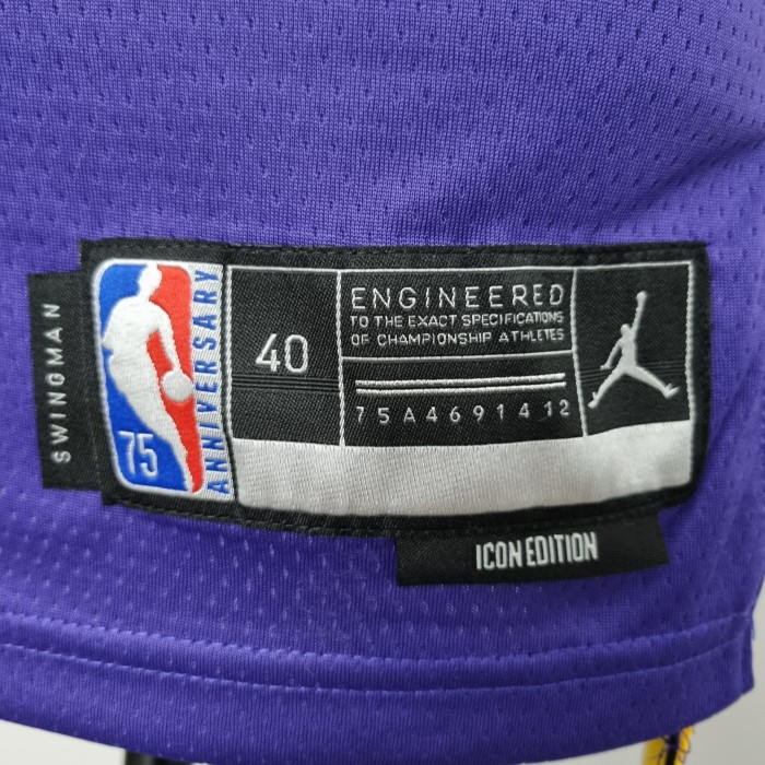 Kobe Bryant Los Angeles Lakers 75th Anniversary Swingman Jersey Purple