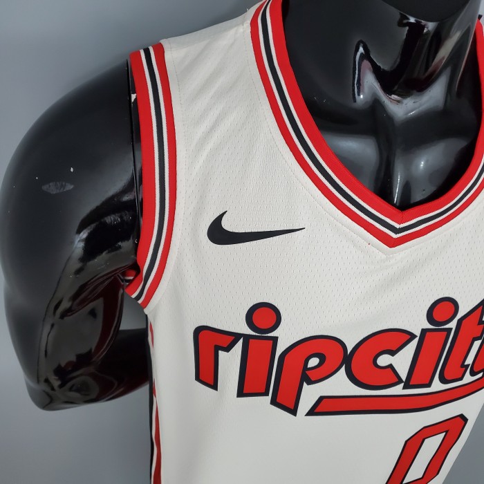 Damian Lillard Portland Trail Blazers Swingman Jersey Beige