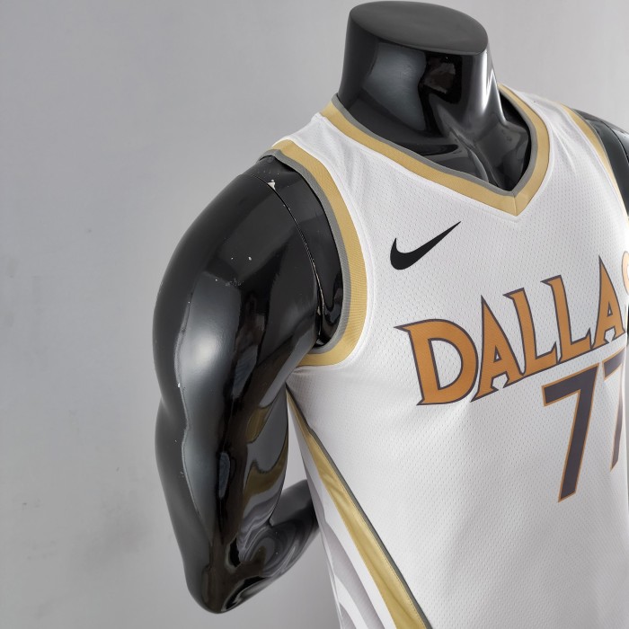 Luka Doncic Dallas Mavericks City Edition White Swingman Jersey