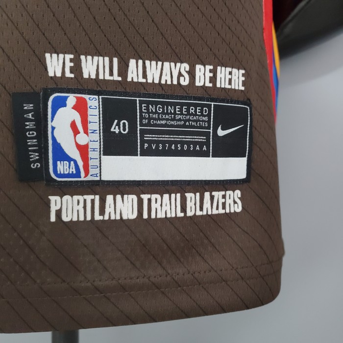 Carmelo Anthony Portland Trail Blazers City Edition Brown Swingman Jersey
