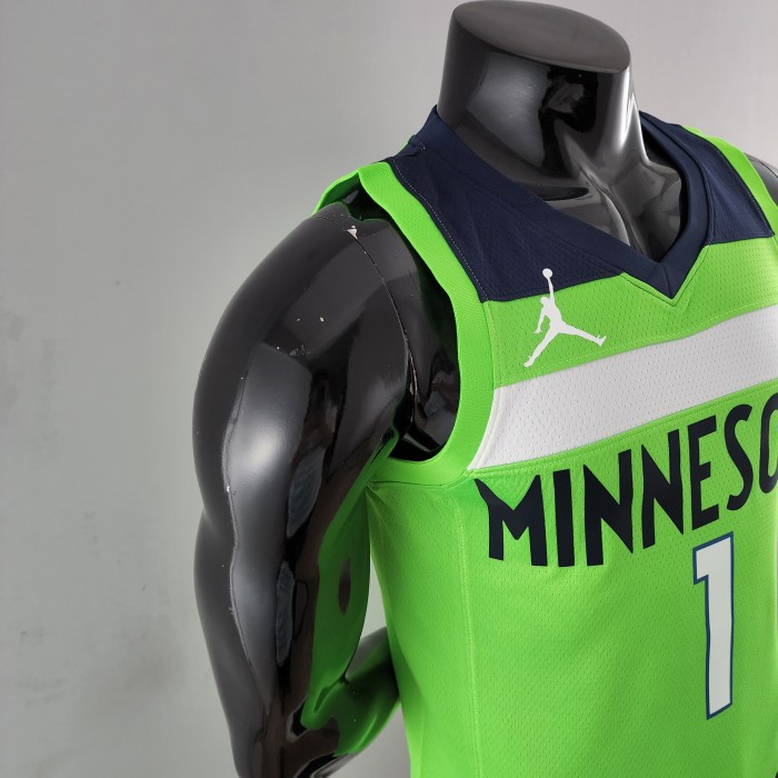 Anthony Edwards Minnesota Timberwolves Swingman Jersey Green