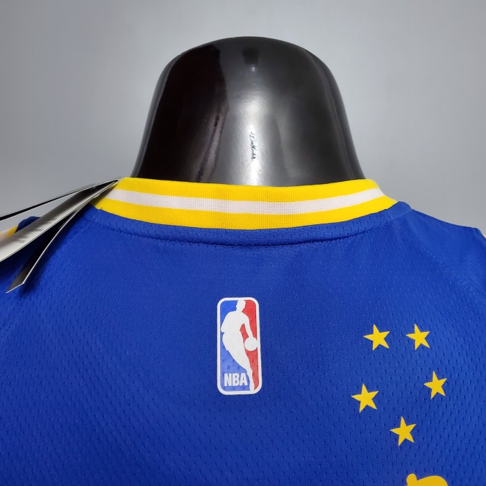 Stephen Curry Golden State Warriors Tram Version Swingman Jersey Retro Blue