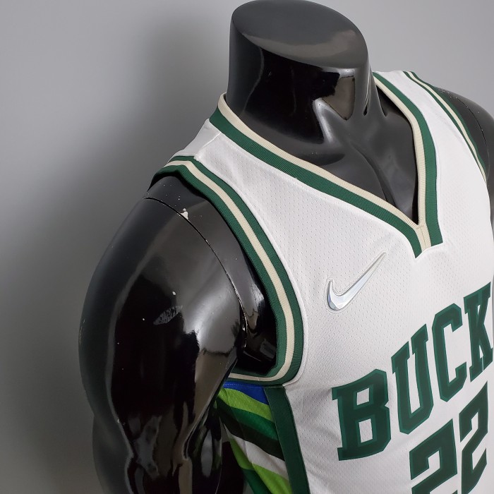 Khris Middleton Milwaukee Bucks 2021/22 Swingman Jersey White