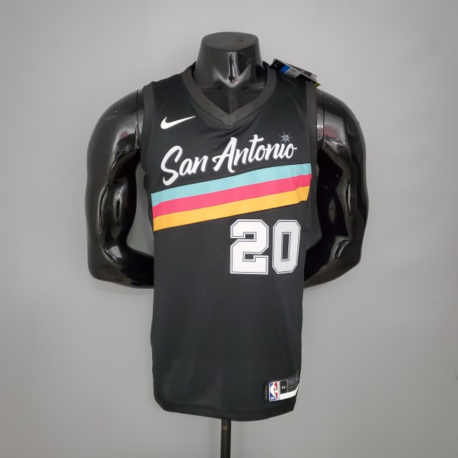Manu Ginobili San Antonio Spurs City Edition Swingman Jersey Black