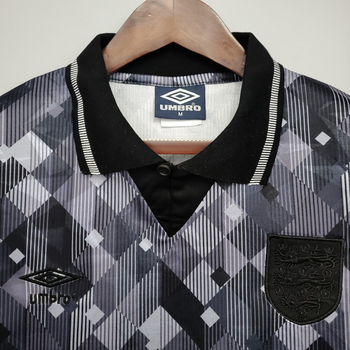 England 1990 Black Out Retro Jersey