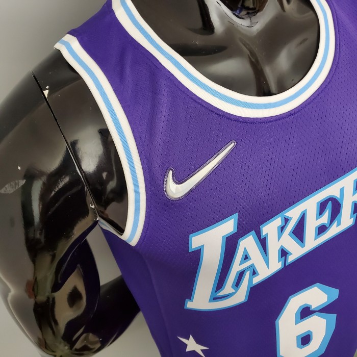 LeBron James Los Angeles Lakers 2021/22 City Edition Swingman Jersey Purple