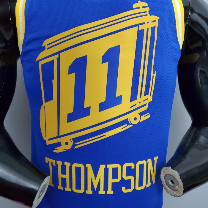 Klay Thompson Golden State Warriors Tram Version Swingman Jersey Blue