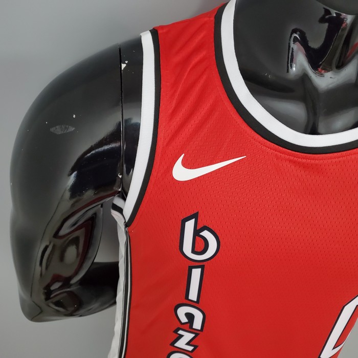 Damian Lillard Portland Trail Blazers Swingman Jersey Retro Red