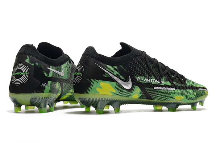 Nike Phantom GT2 Elite FG Shockwave Pack - Black/Metallic Platinum/Green Strike