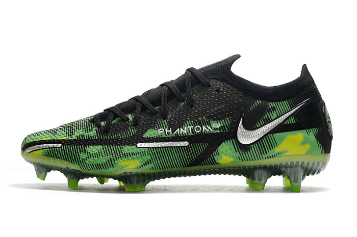 Nike Phantom GT2 Elite FG Shockwave Pack - Black/Metallic Platinum/Green Strike