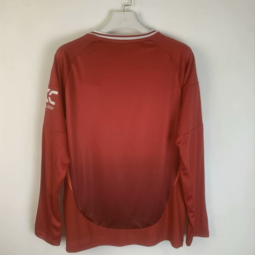Manchester United Man Home Long Sleeve Jersey 24/25
