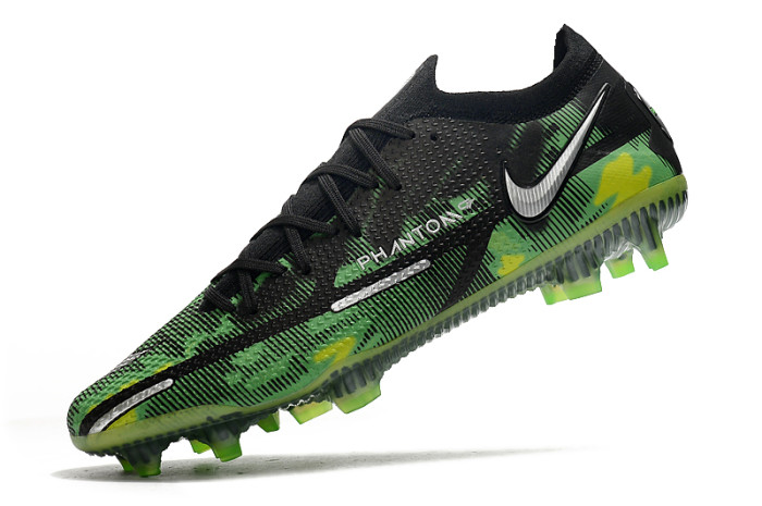 Nike Phantom GT2 Elite FG Shockwave Pack - Black/Metallic Platinum/Green Strike