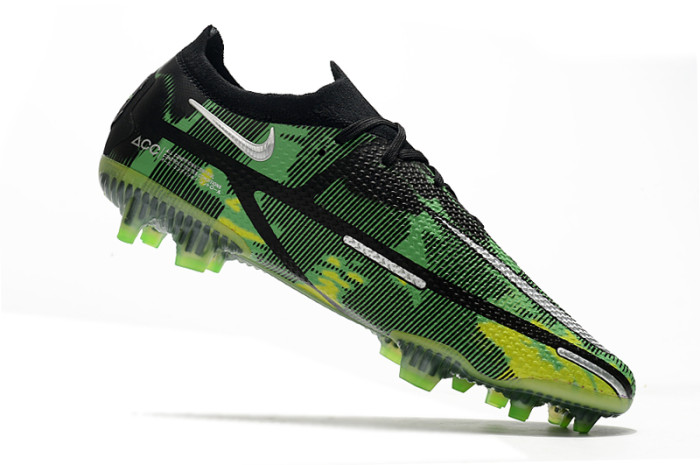 Nike Phantom GT2 Elite FG Shockwave Pack - Black/Metallic Platinum/Green Strike