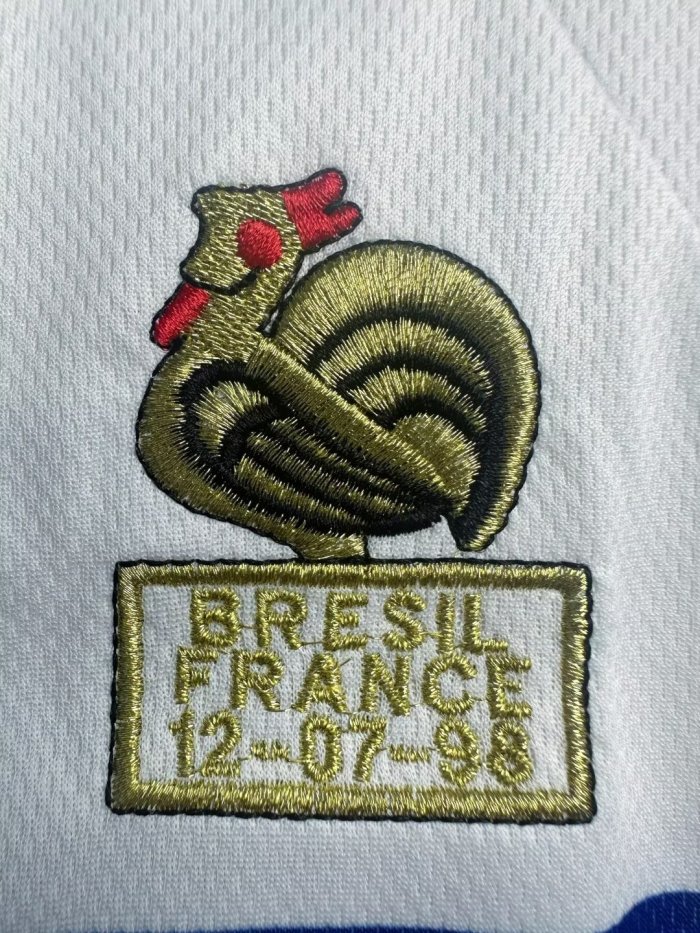 France Away Retro Long Sleeve Jersey 1998
